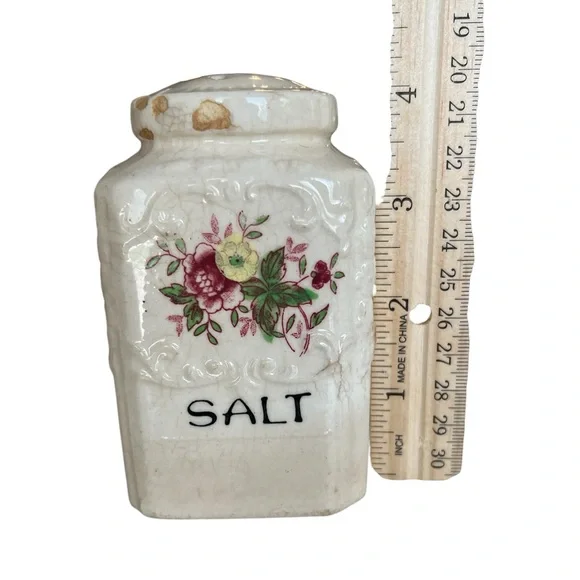 Large Vintage Transferware Salt & Pepper Shakers, Made in Japan - Picture 4 of 7